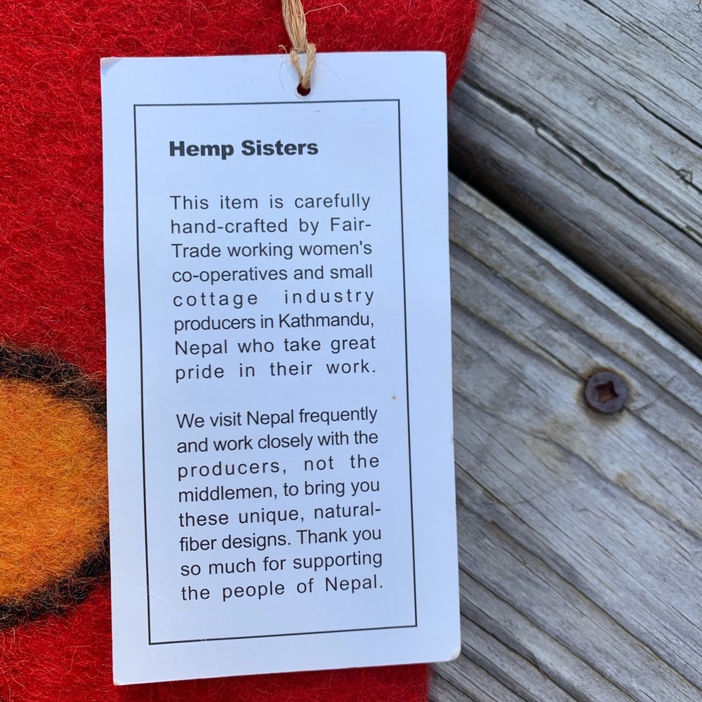 Hemp Sisters wool purse. NWT - Picture 11 of 14